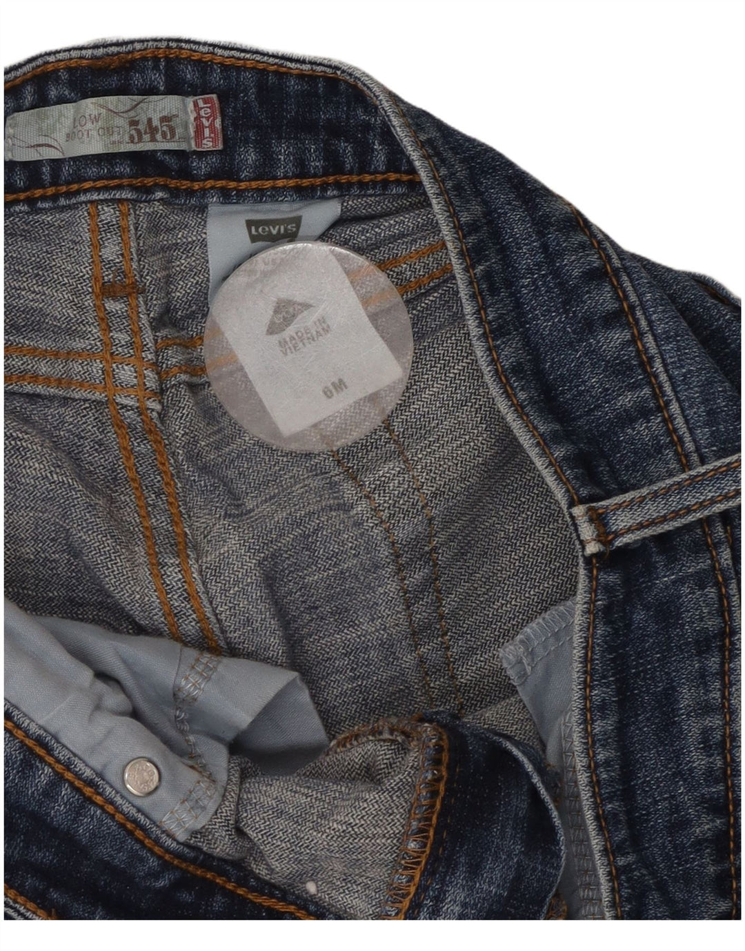 Levi's Jean 545 Low Bootcut Femme US 6 Medium W32 L28 Bleu Coton