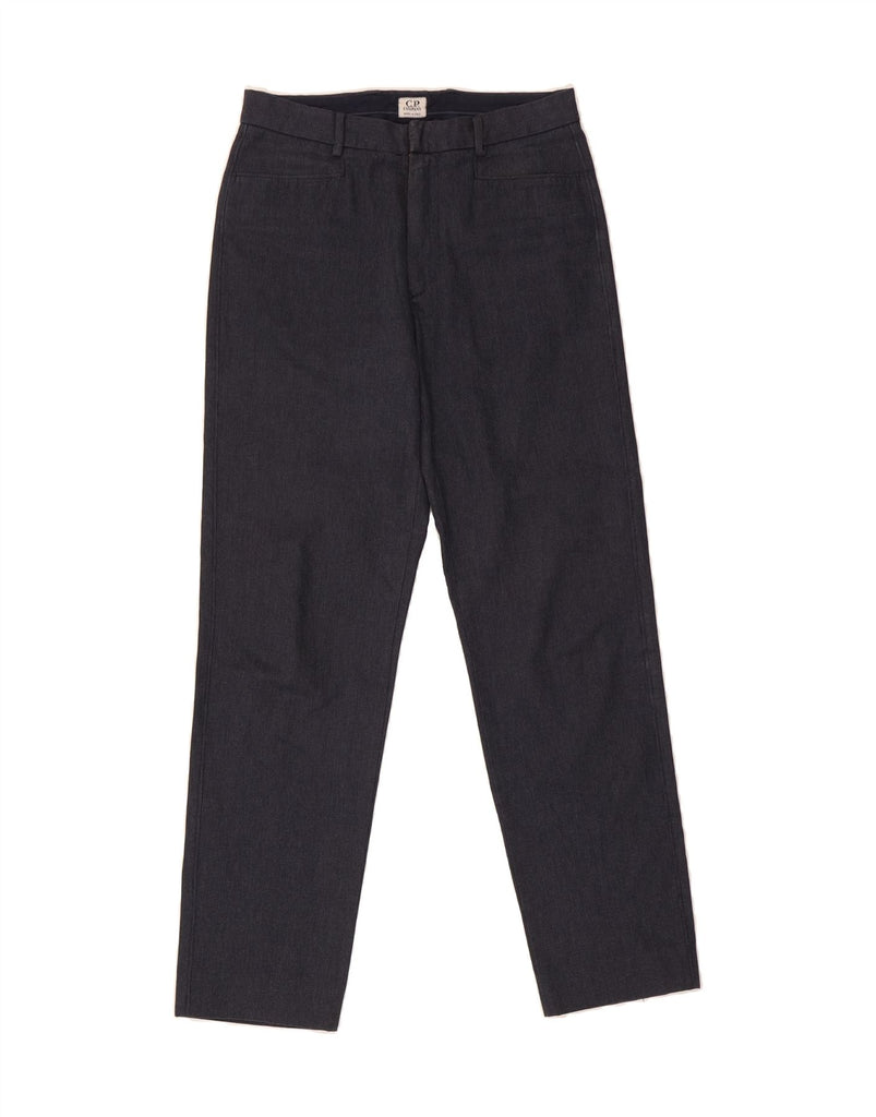 C.P. COMPANY Mens Slim Casual Trousers IT 46 Small W32 L32 Navy Blue Check Vintage C.P. Company and Second-Hand C.P. Company from Messina Hembry 