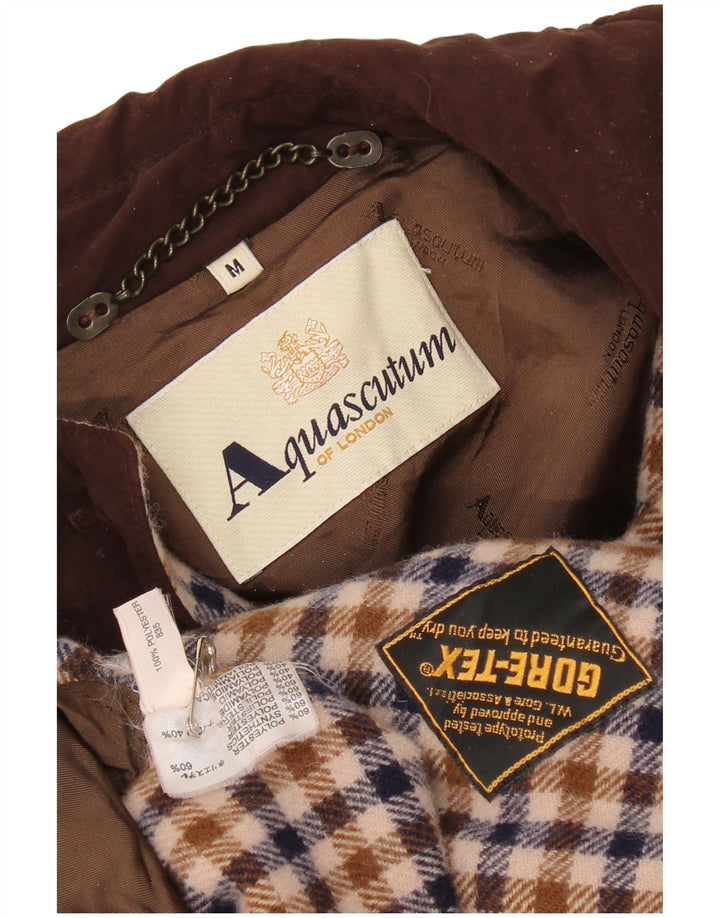 Aquascutum Manteau surdimensionné Gore-Tex pour femme UK 14 Marron moyen Polyester