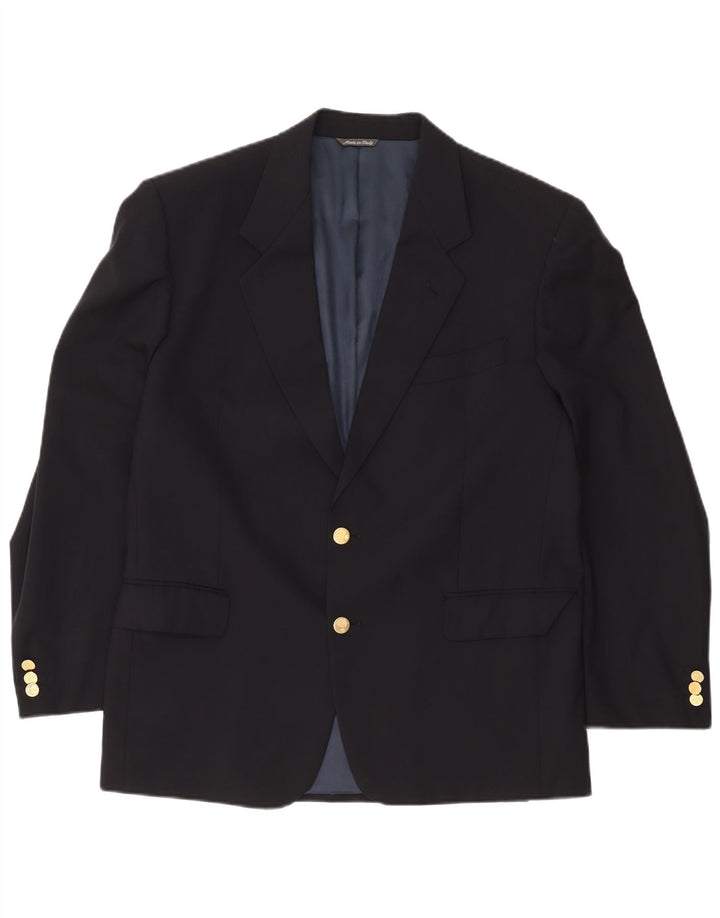 Urbis Veste Blazer 2 Boutons Homme IT 52 XL Bleu Marine Laine