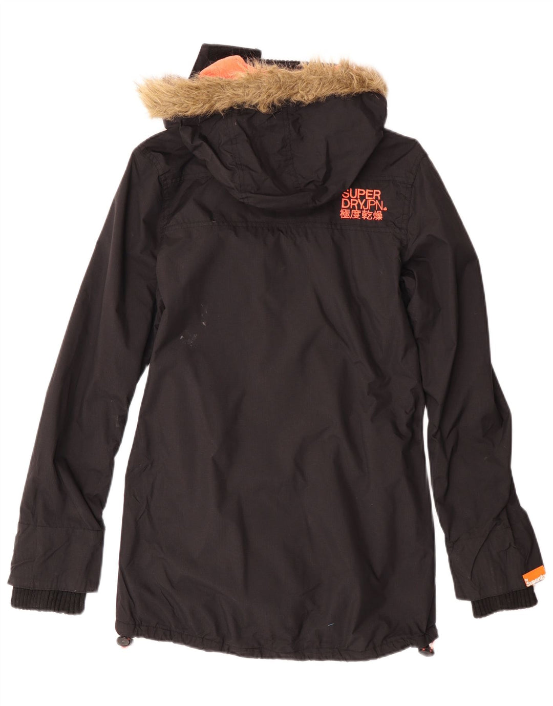 Superdry Parka à capuche pour femme UK 2 2XS Noir
