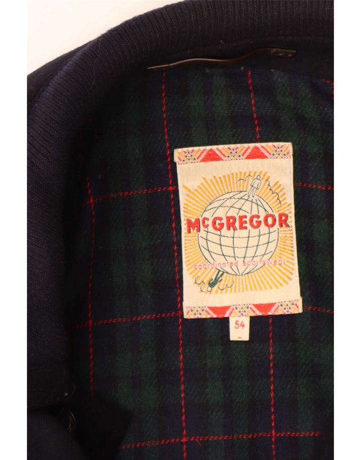 MC Gregor Veste utilitaire pour homme IT 54 2XL Bleu marine à carreaux en laine classique