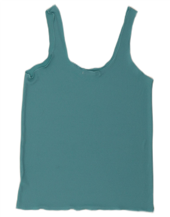 Zara Débardeur sans manches pour femme UK 10 Petit Bleu