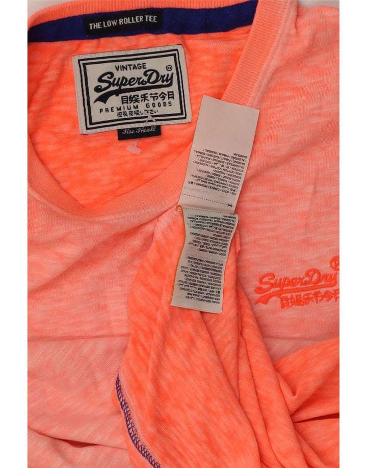Superdry T-Shirt Top Petit Orange Coton Homme