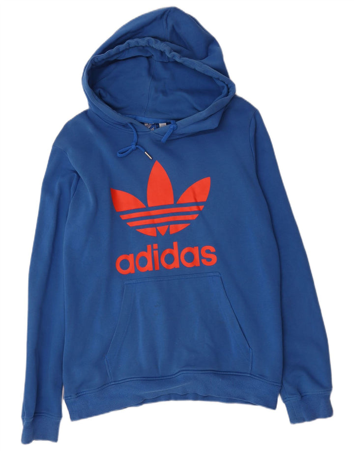 Adidas Pull à capuche graphique pour homme en coton bleu moyen