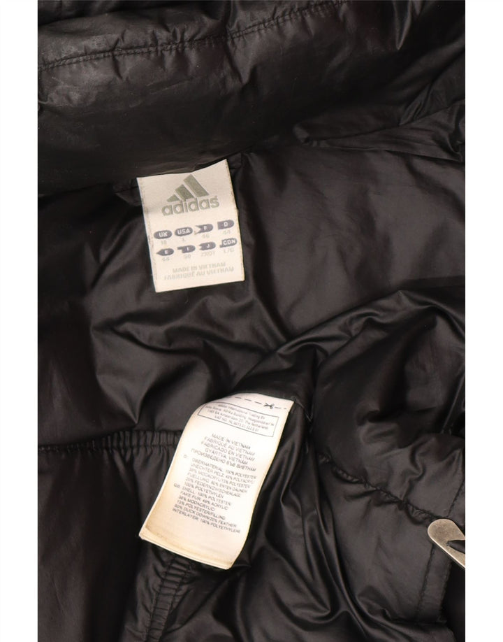 Adidas Veste matelassée à capuche surdimensionnée pour femme UK 18 XL Noir Polyester
