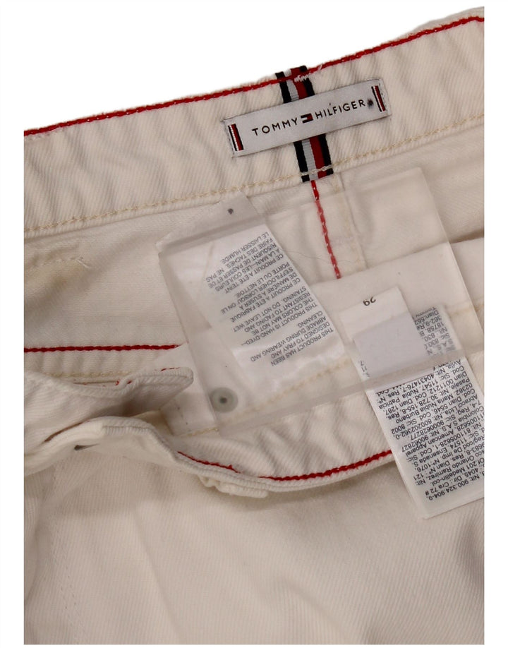 TOMMY HILFIGER Jean droit vieilli femme W29 L28 coton blanc