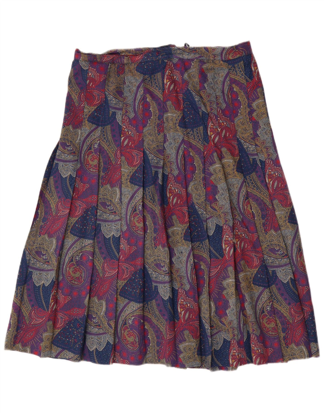 jupe plissée femme vintage W32 Grand Paisley multicolore