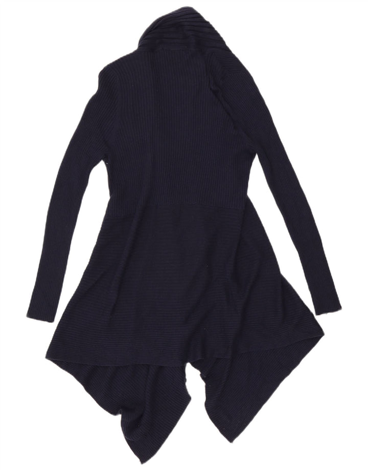 Marks & Spencer Pull cardigan long pour femme UK 14 Bleu marine moyen
