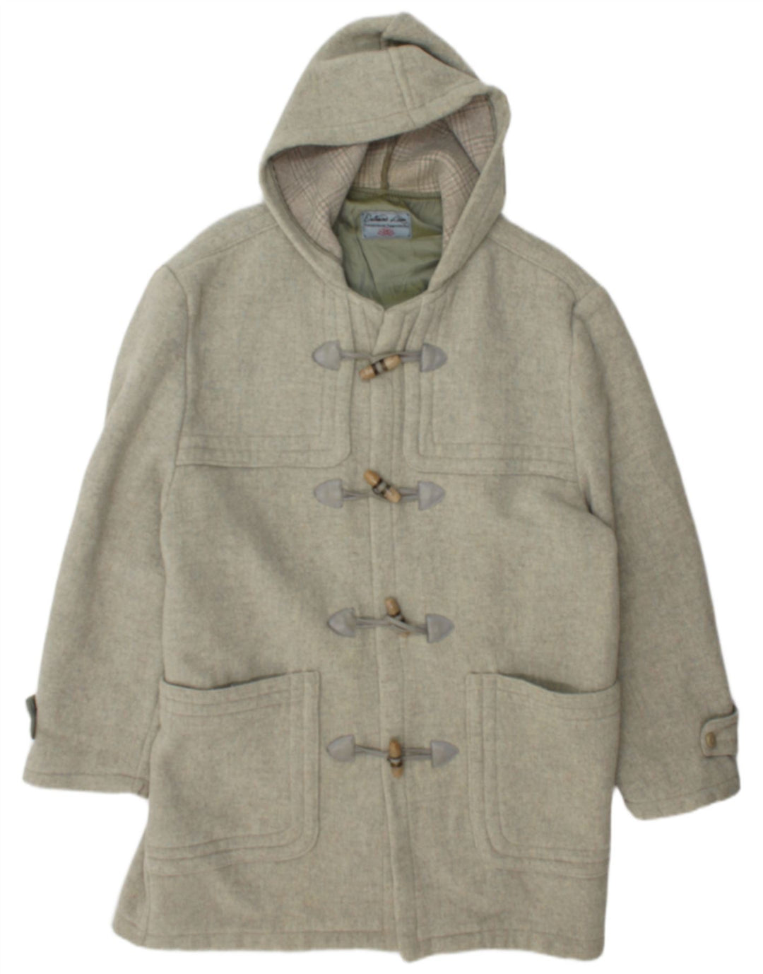 Duffle-coat à capuche zippé pour homme UK 42 XL Kaki Laine