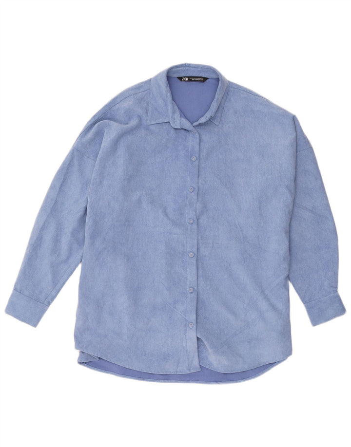 Zara Chemise surdimensionnée pour hommes UK 6 XS Bleu