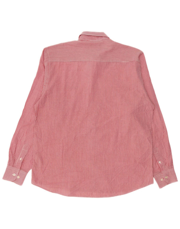 Pierre Cardin Chemise coupe régulière pour homme XL en polyester à fines rayures rouges