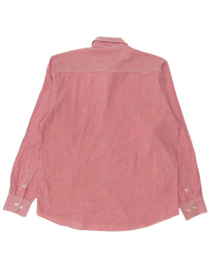 Pierre Cardin Chemise coupe régulière pour homme XL en polyester à fines rayures rouges