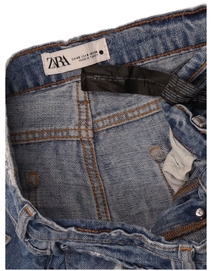 Zara Jean droit femme EU 40 Medium W30 L26 bleu coton