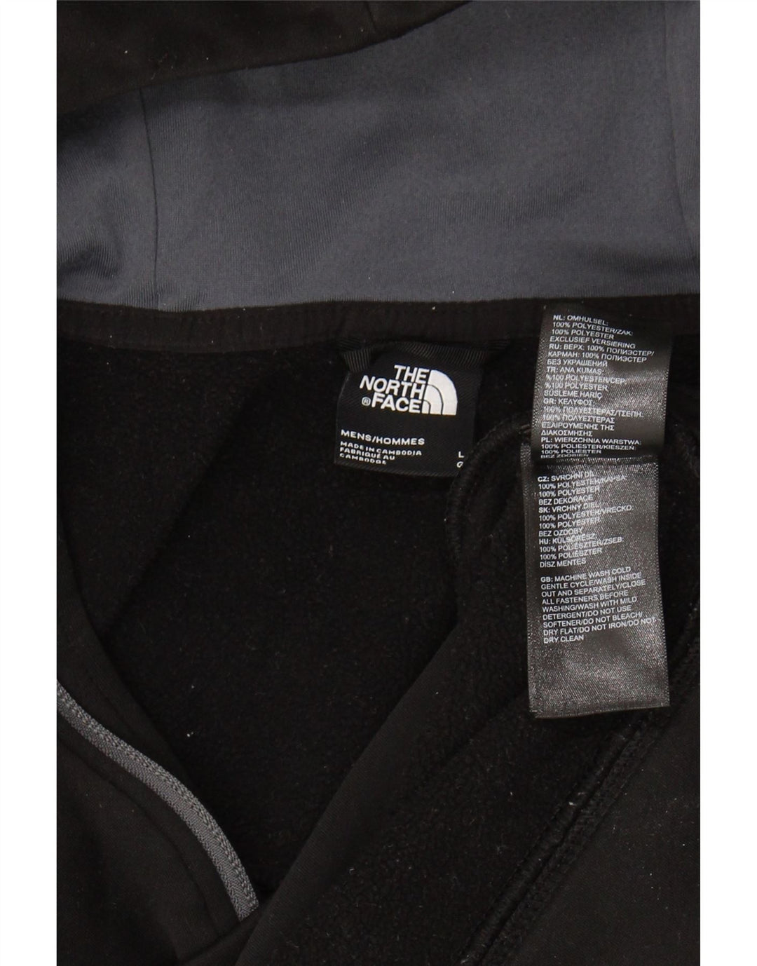 The North Face Pull à capuche avec col zippé pour homme Taille L Noir Polyester