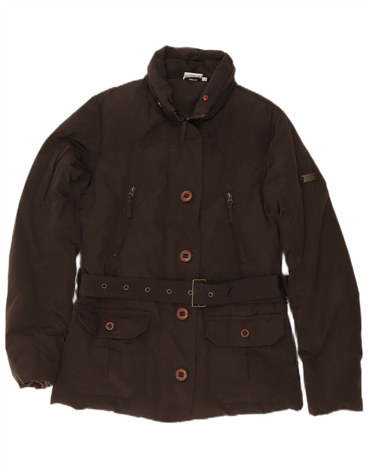 Ellesse Veste matelassée pour femme UK 10 Small Marron Polyester