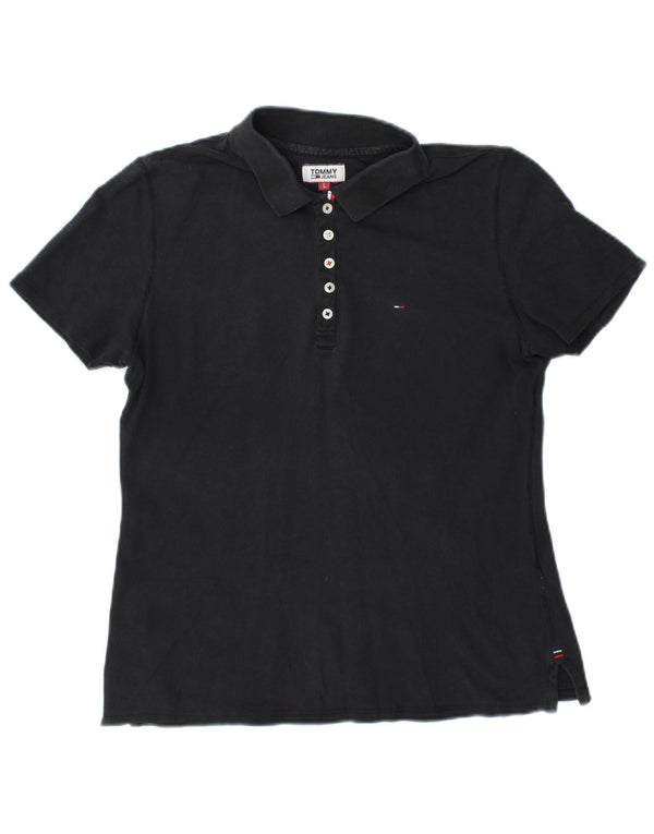 Tommy Hilfiger Polo Femme UK 16 Large Gris Coton
