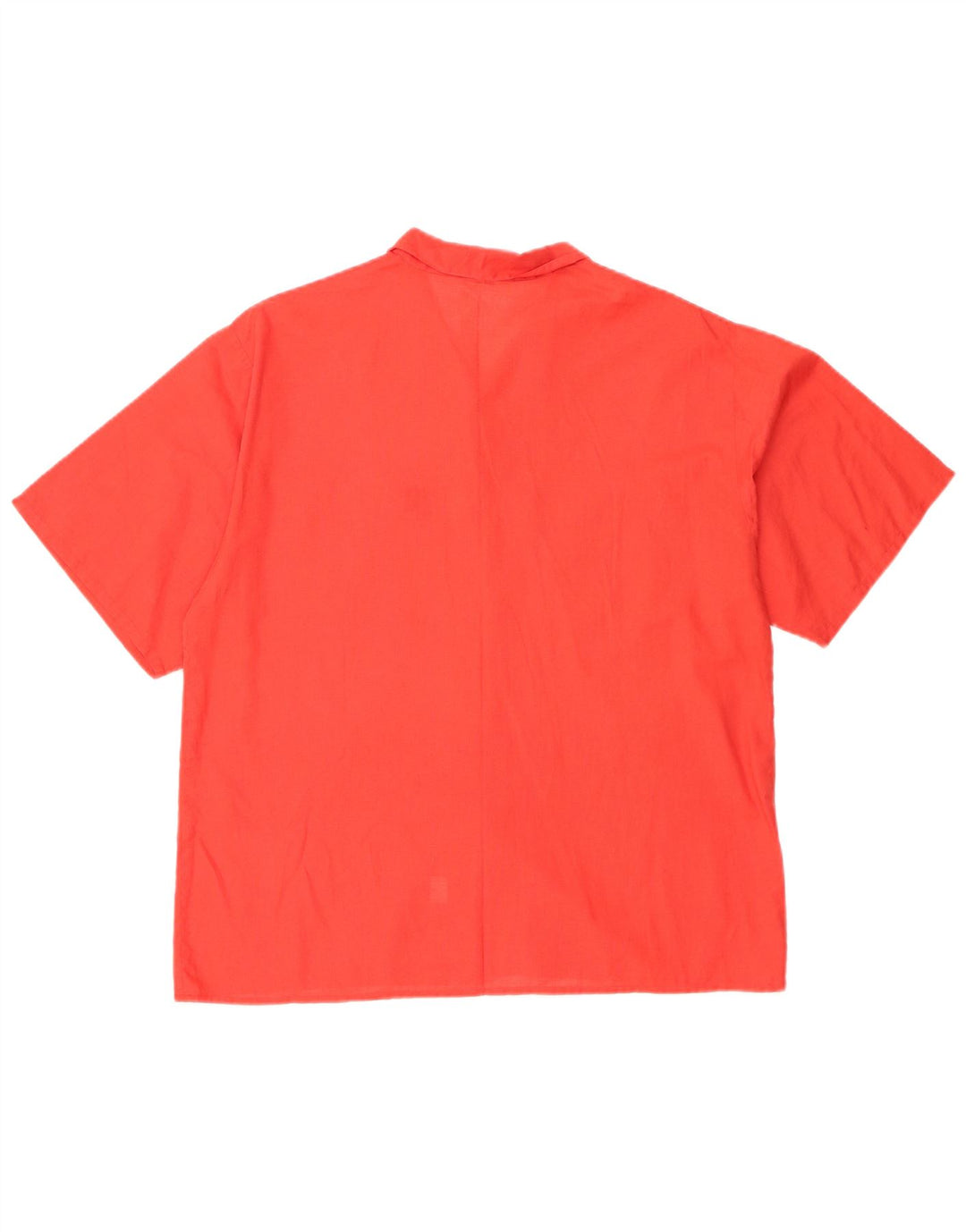 chemise à manches courtes femme vintage IT 46 Grand coton rouge
