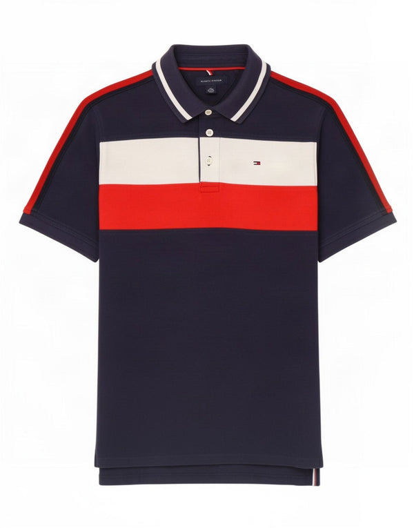 Tommy Hilfiger Polo Garçon 12-13 Ans Large Bleu Marine Colorblock