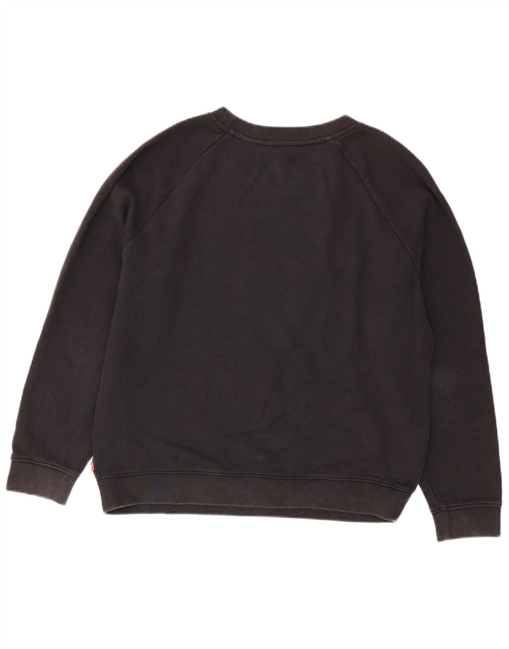 Levi's Sweat-shirt graphique pour femme UK 16 Large Noir Coton