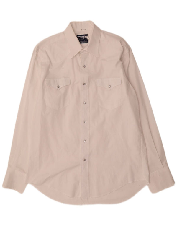 Wrangler Chemise haute pour homme Taille 16 Grand polyester blanc