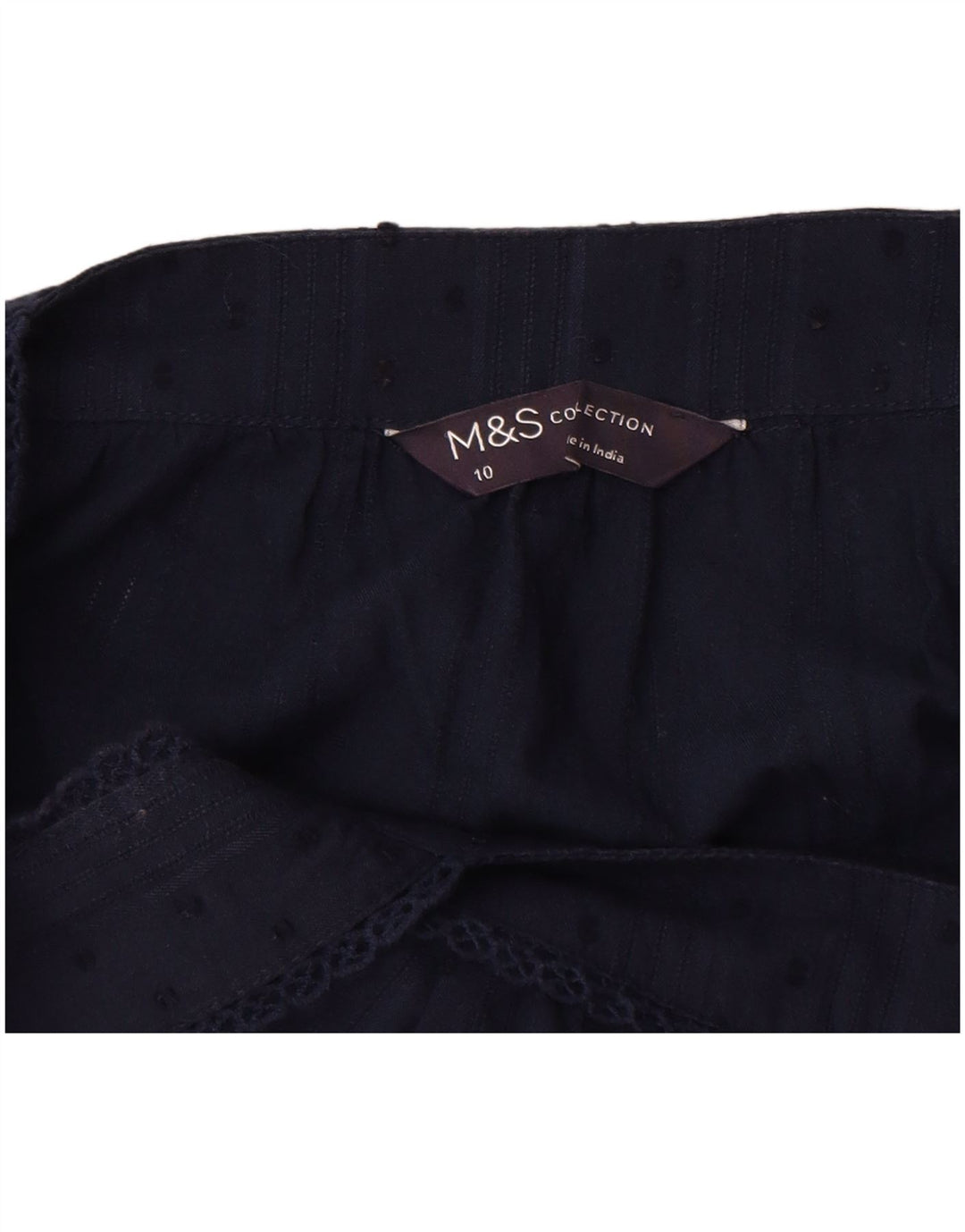 Marks & Spencer Haut caraco sans manches pour femme UK 10 Small Bleu marine à pois