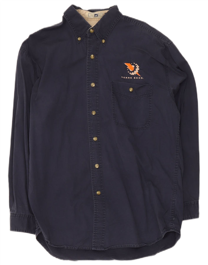 Lee Chemise Homme Bleu Marine Moyen Coton