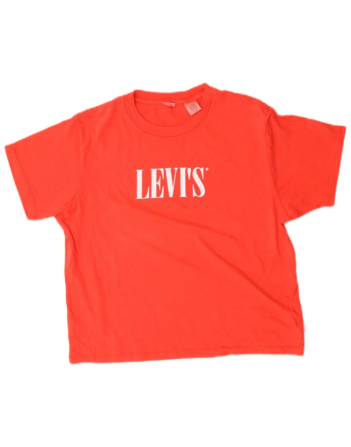 Levi's T-Shirt Oversize Graphique Femme UK 6 XS Rouge