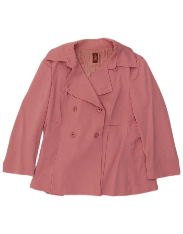 Dondup Veste Blazer Double Boutonnage Femme IT 46 Grand Coton Rose