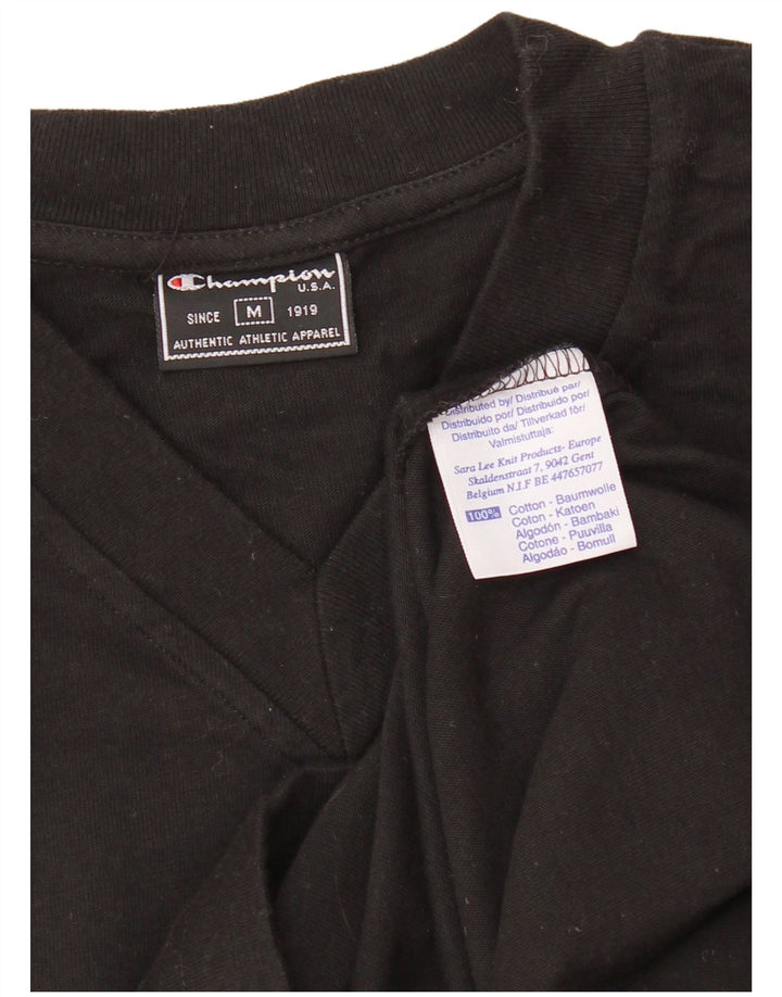 CHAMPION Haut Homme Manches Longues Coton Noir Moyen