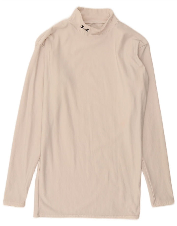 Under Armour Cold Gear Top à manches longues pour femme en nylon blanc cassé