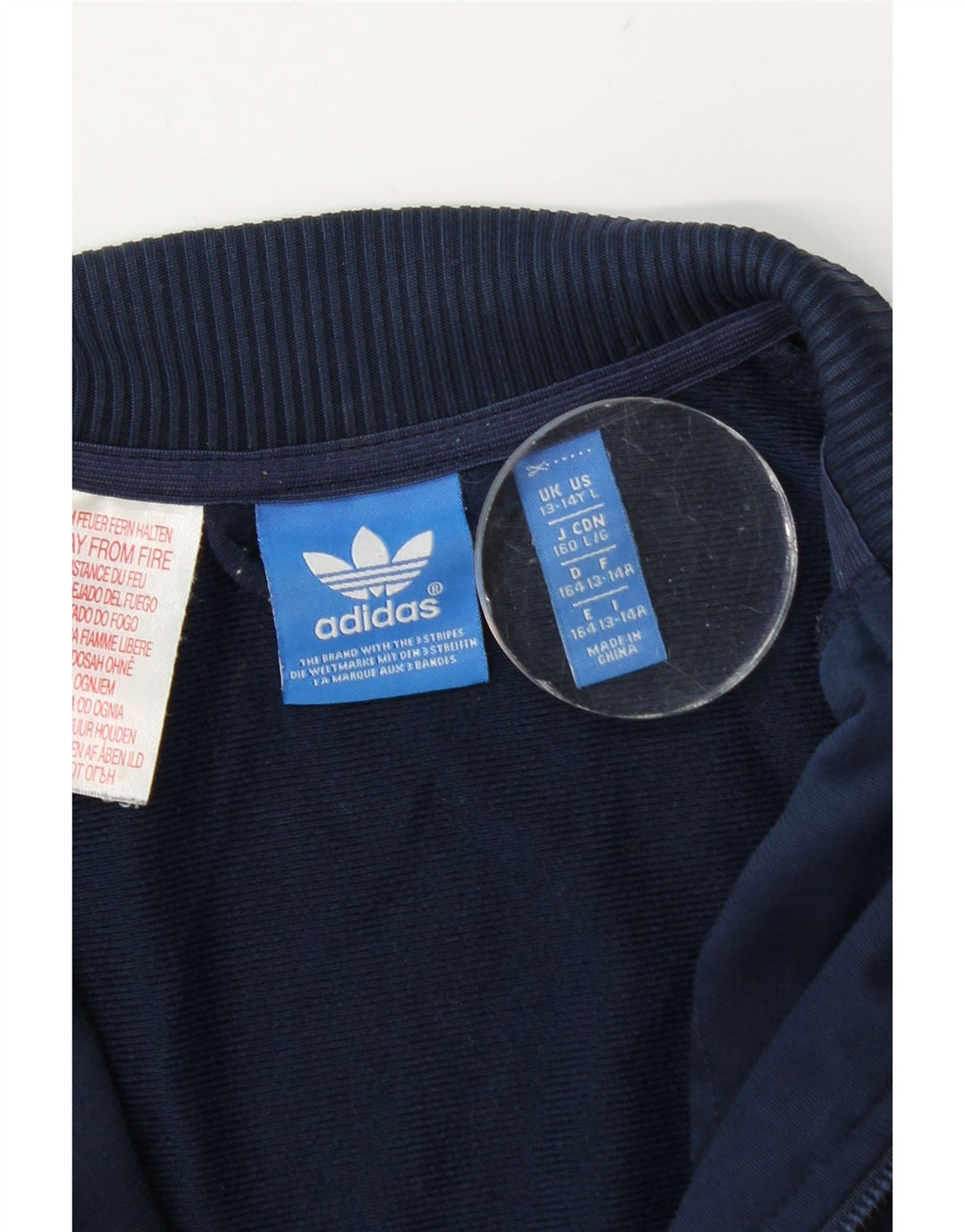 Veste de survêtement Adidas Garçon 13-14 ans Bleu Marine Polyester