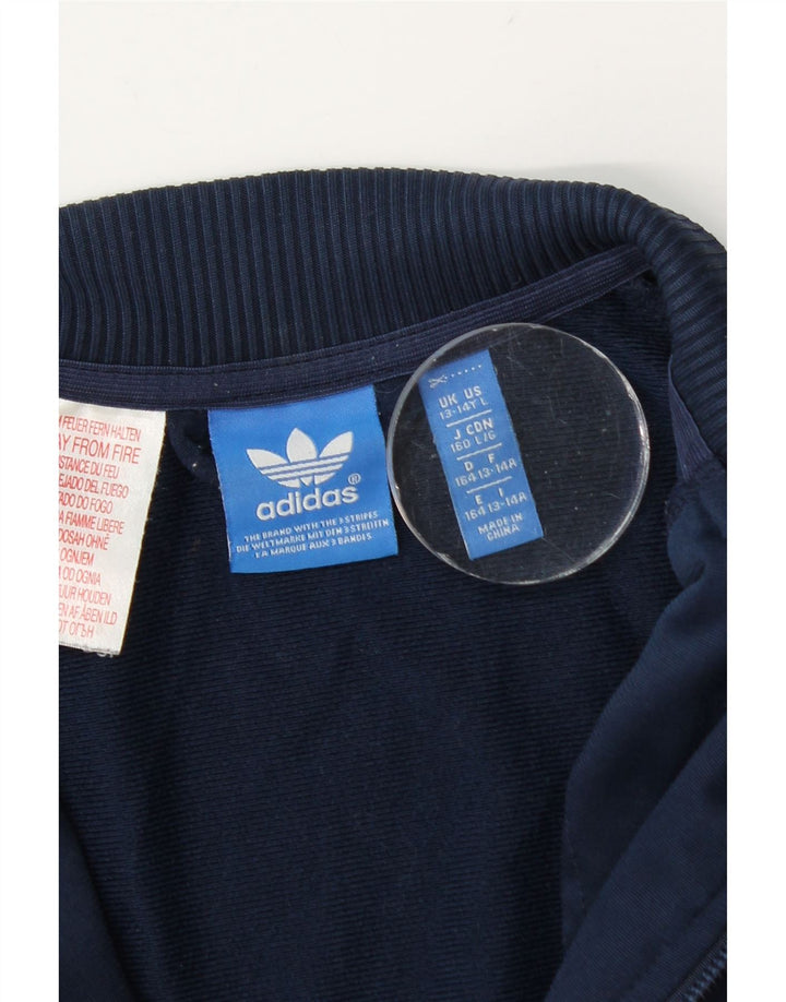 Veste de survêtement Adidas Garçon 13-14 ans Bleu Marine Polyester