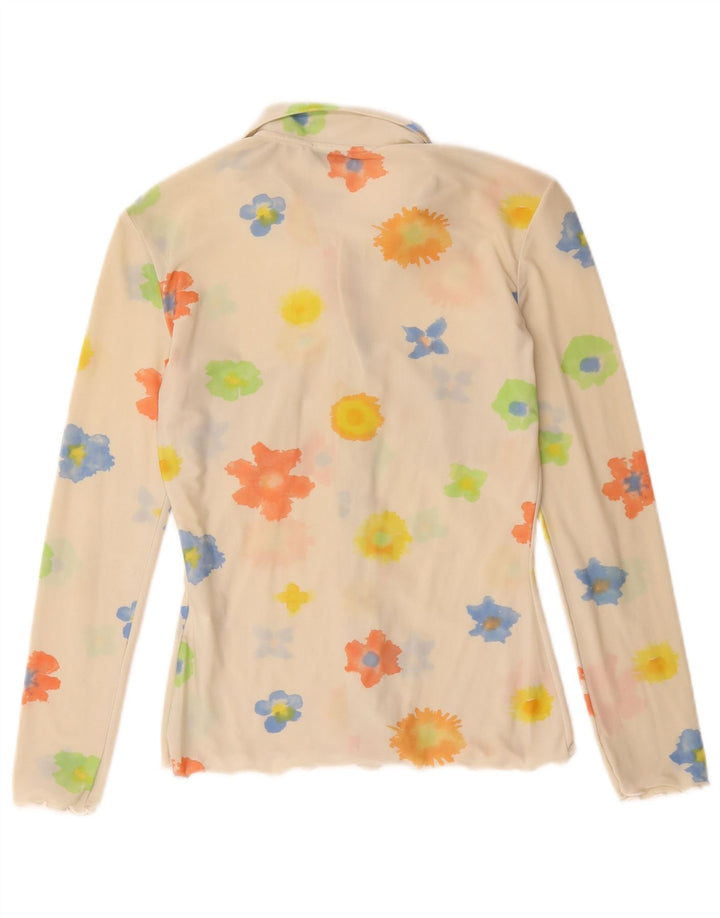 Max & Co. Chemisier pour femme UK 12 Medium Off White Floral
