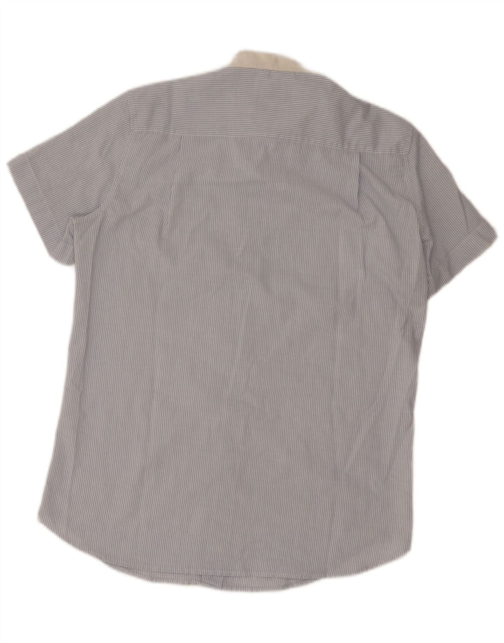Wrangler Chemise à manches courtes pour homme Bleu moyen rayé