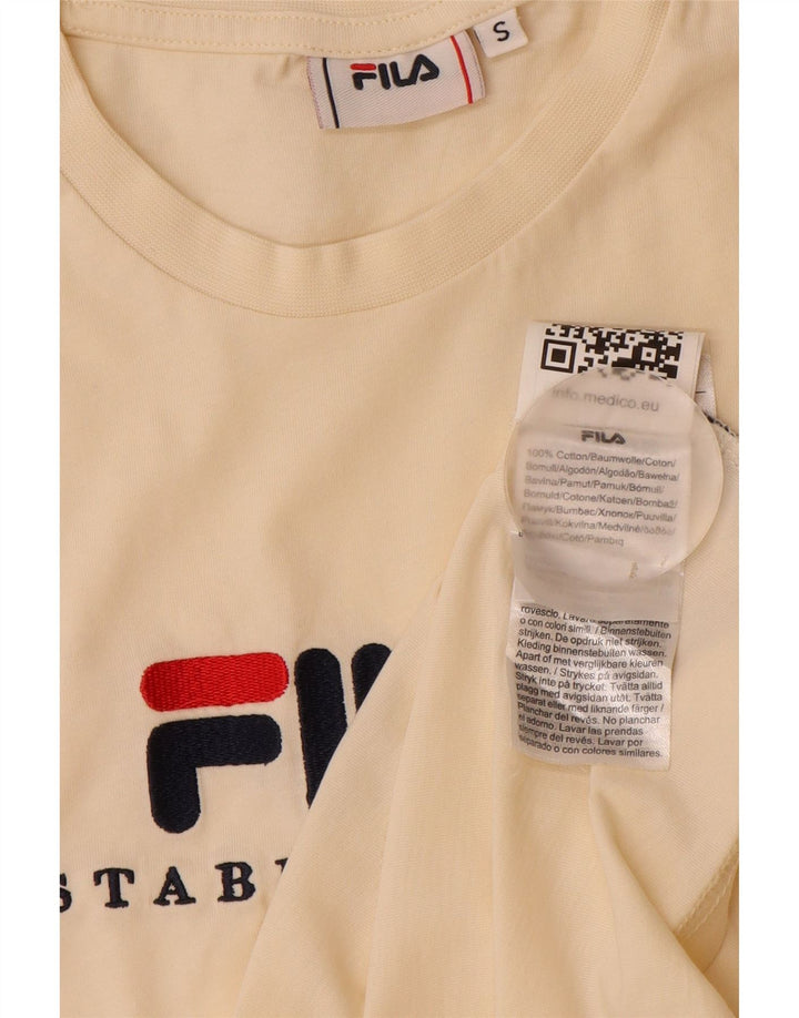 Fila T-Shirt Graphique Homme Petit Beige Coton