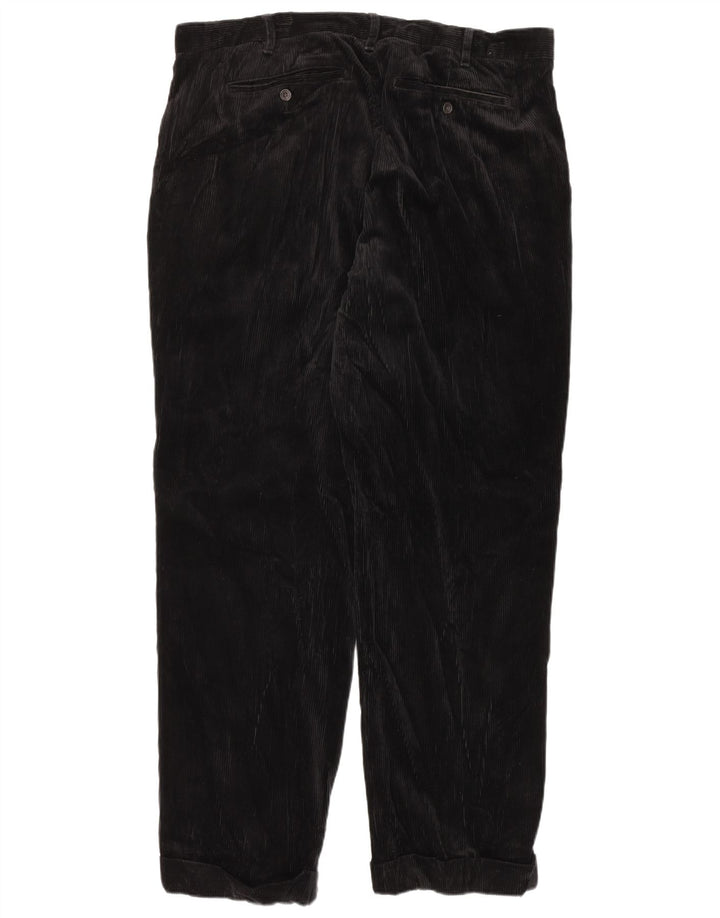 EDDIE BAUER Pantalon en velours côtelé pour homme, coupe décontractée, W40 L34, noir