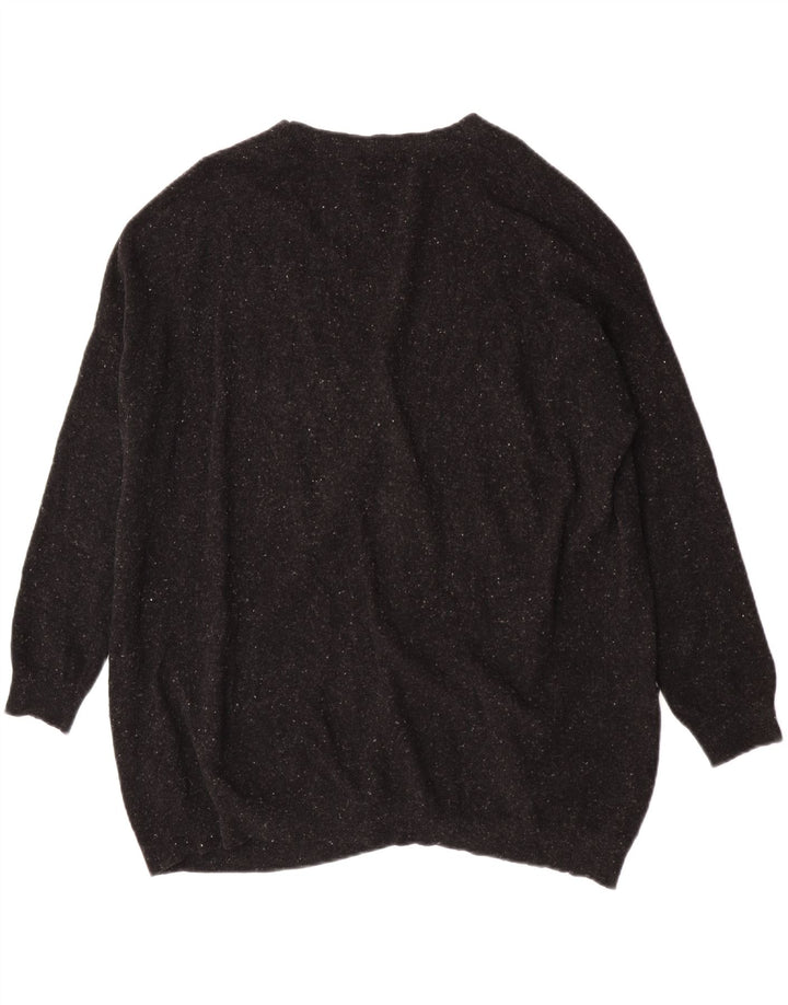 Cos Cardigan surdimensionné pour femme UK 10 Petite laine mouchetée noire
