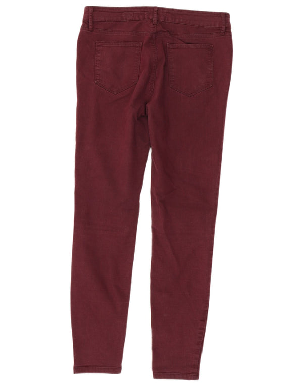 Fat Face Jean Jegging Femme UK 12 Moyen W32 L29 Coton Bordeaux