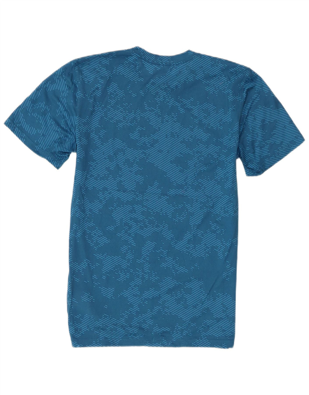 Nike Hommes Dri Fit T-Shirt Haut Petit Bleu Camouflage Polyester