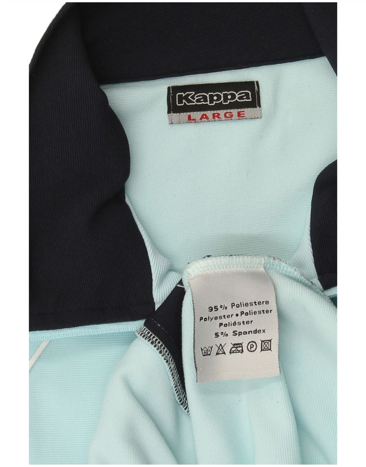 Kappa Veste de survêtement pour femme UK 16 Large Bleu Colorblock Polyester