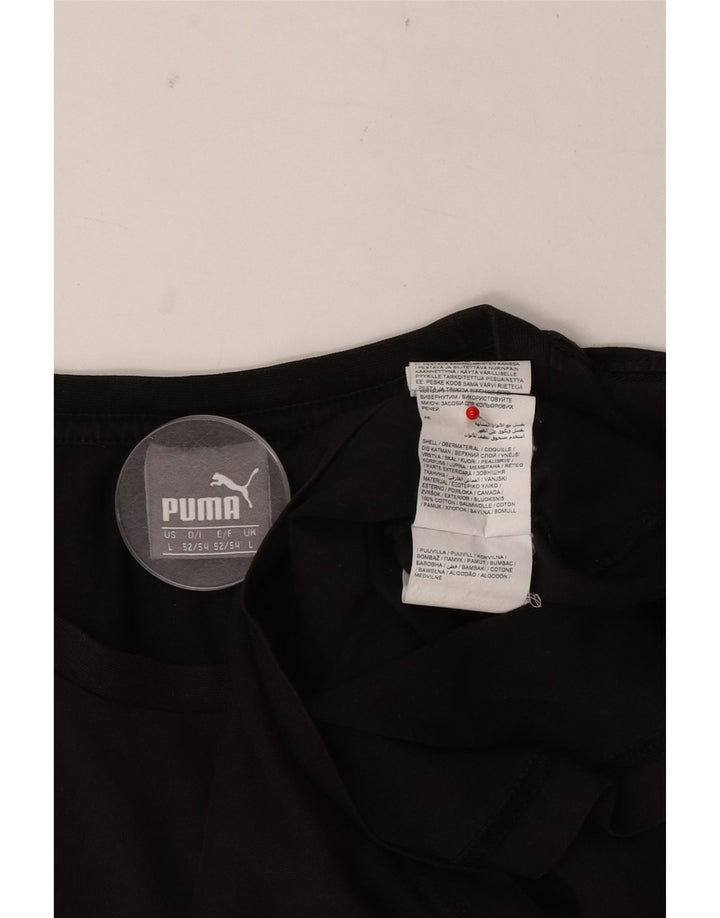 Puma T-shirt graphique pour hommes, grand, noir, coton