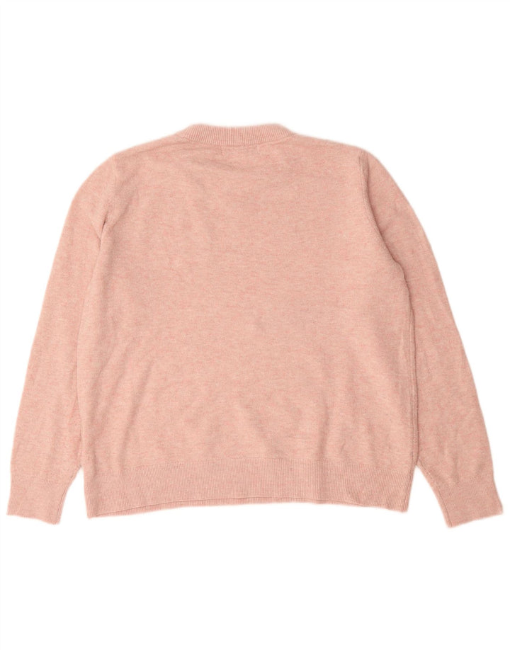 Marks & Spencer Pull à col rond pour femme UK 14 Polyester rose moyen