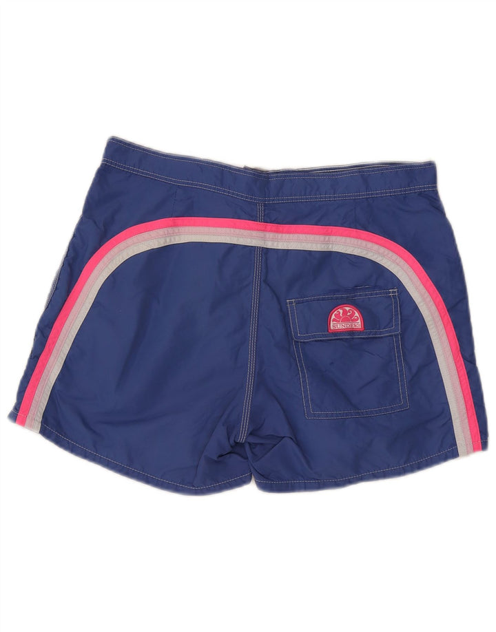 Sundek Short de Bain Homme Nylon Rayé Bleu Moyen