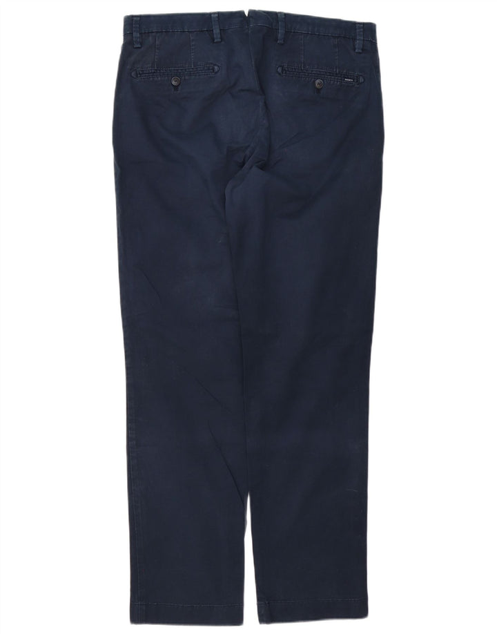 Hackett Pantalon Chino Droit Homme W34 L32 Bleu Marine Coton