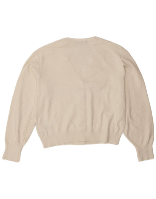 Marks & Spencer Cardigan pour femme en viscose blanc cassé UK 44