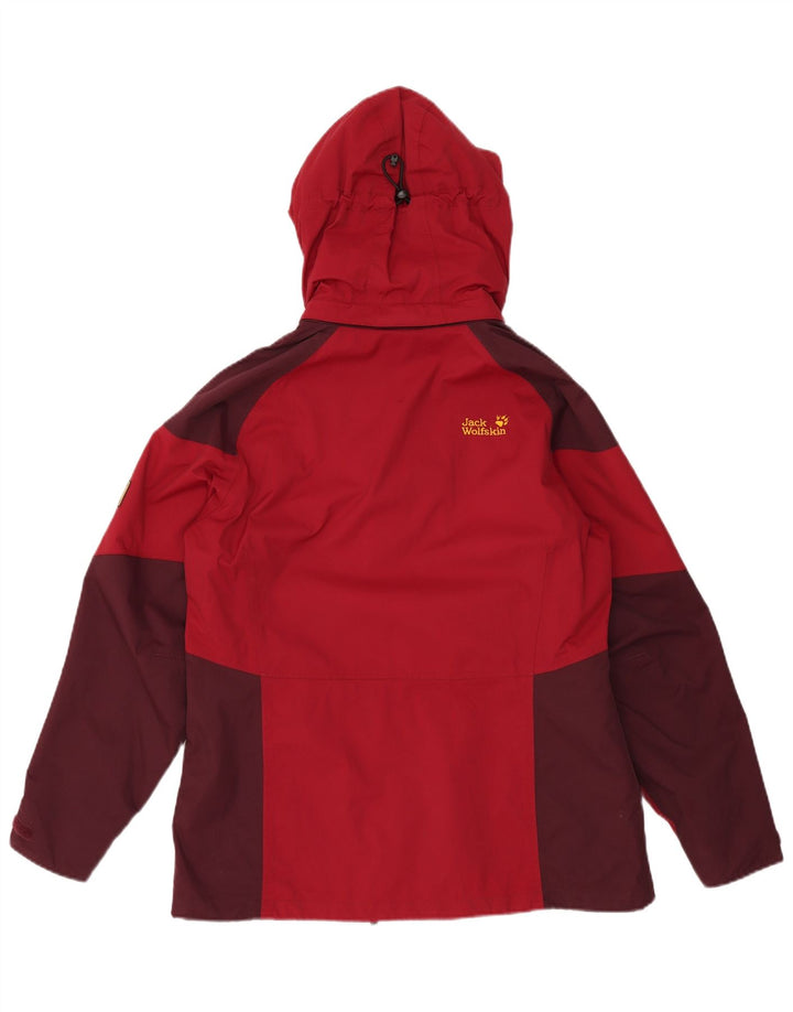 JACK WOLFSKIN Veste coupe-vent pour femme UK 12/14 Rouge moyen Colourblock