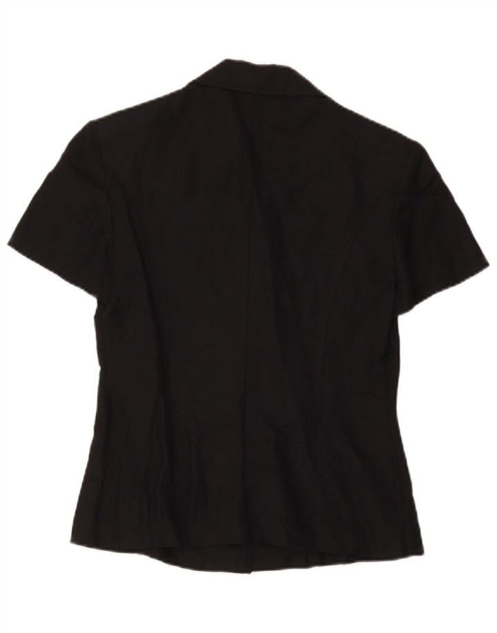 Max & Co. Veste blazer à manches courtes 3 boutons pour femme UK 10 Small Noir