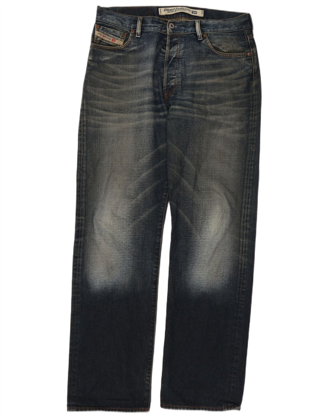 Diesel Jean droit homme W34 L34 bleu marine coton