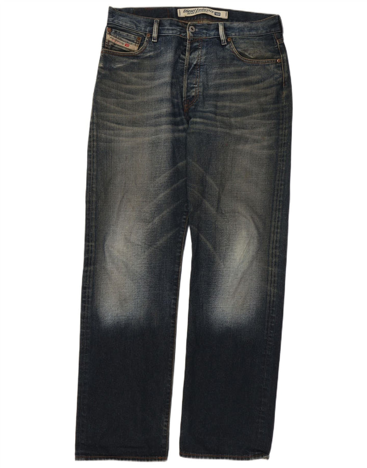 Diesel Jean droit homme W34 L34 bleu marine coton